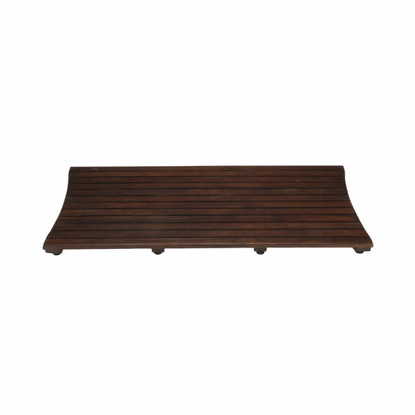 Compact Teak Floor Mat in Brown Finish