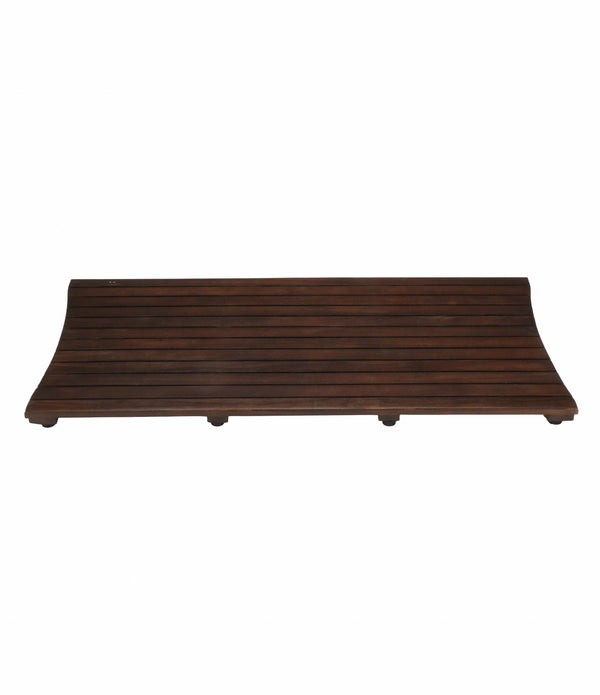 Compact Teak Floor Mat in Brown Finish