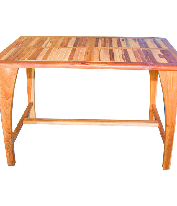 Compact Teak Dining Table in Natural Finish