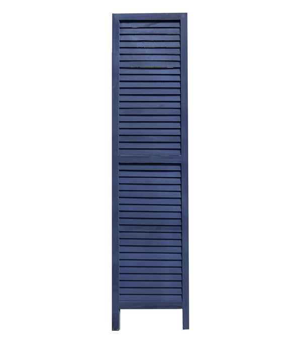 3 Panel Dark Blue Shutter Screen Room Divider