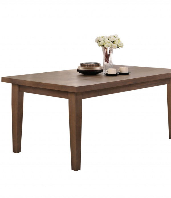 Wooden Top Weathered Oak Finish  Dining Table