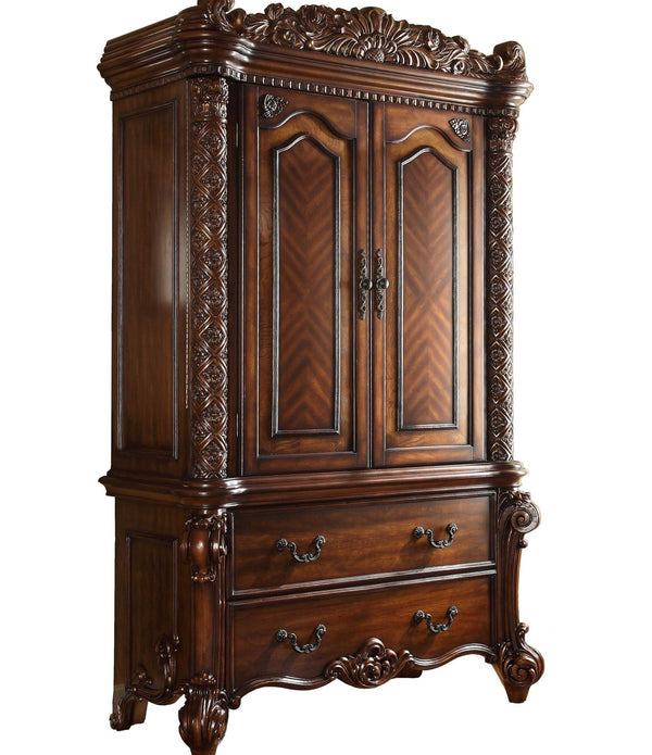 87' Two Doors Cherry Wood TV Armoire