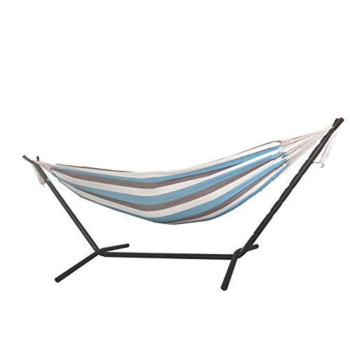 Lagoon Stripe Double Classic 2 Person Hammock with Stand