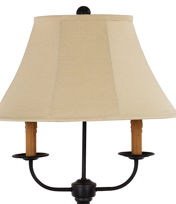 Black Double Vintage Candle Table Lamp