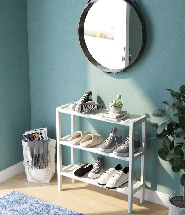 White Versatile Shoe Rack Shelving Unit