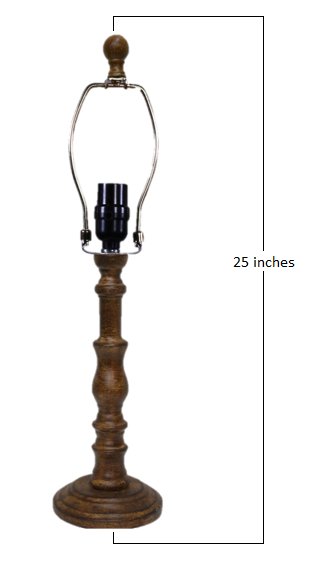 Brown Classic Candle Stick Shape Table Lamp Base