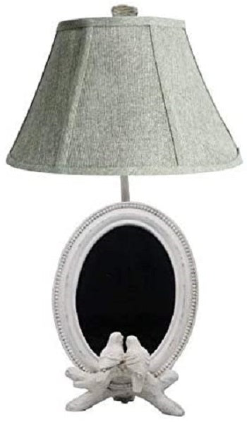 White Pair of Birds Mirror Table Lamp