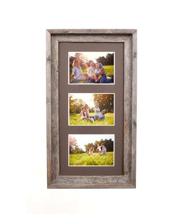 3 - 5x7 Natural Weathered Grey Picture Frame