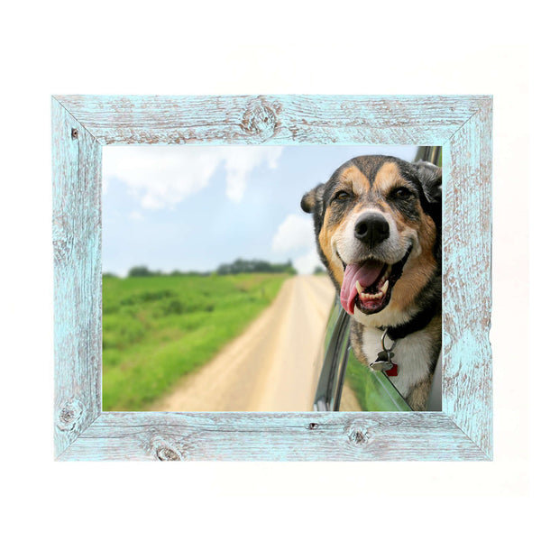 10x10 Rustic White washed Picture Frame with Plexiglass Holder