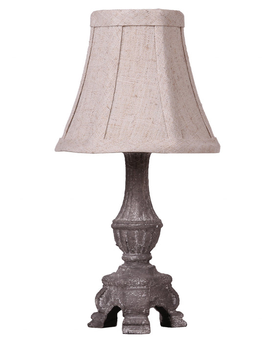 Light Grey Architectural Accent Lamp with Neutral Shade