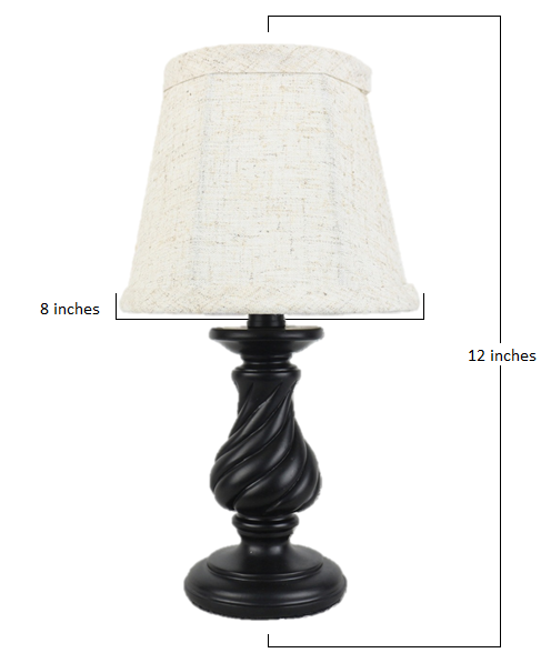 Mini Twisted Black Table Lamp