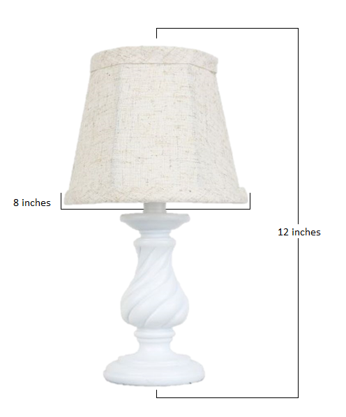 Twisted White Candlestick Accent Lamp