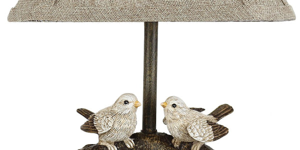 Two Cheery Birds on a Branch Accent Lamp