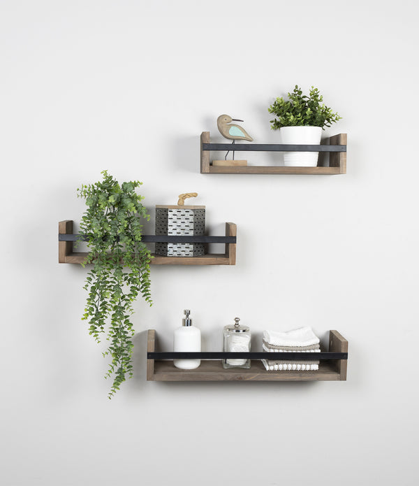 Set of 3 Rustic  Floating Shelves