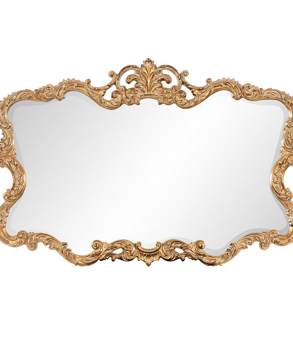 Gold Leaf Mirror with Decorative Textured Frame