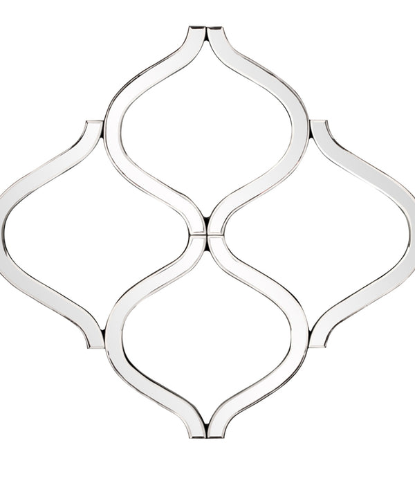 Interlocking Mirrored Curved Shapes with Beveled Edge