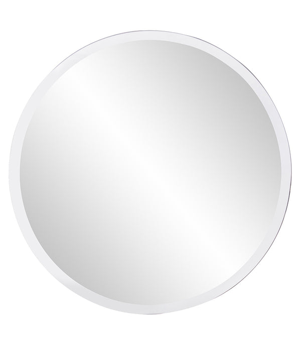 28' x 28' Minimalist Round Mirror with Beveled Edge