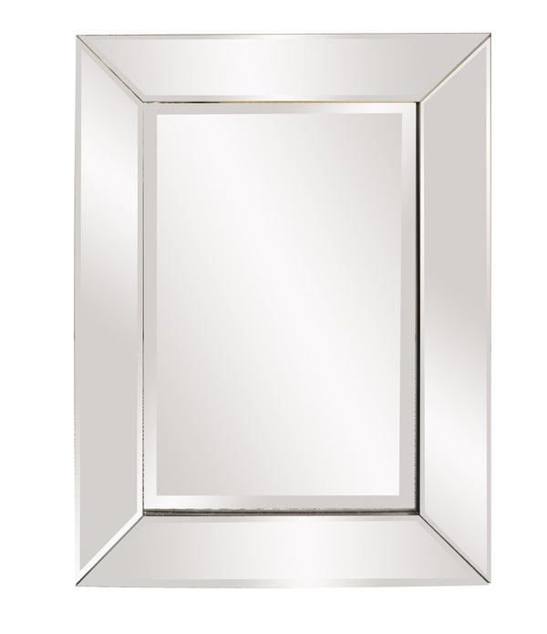 Rectangle Frame Mirror with Mirrored Finish And Beveled Edge