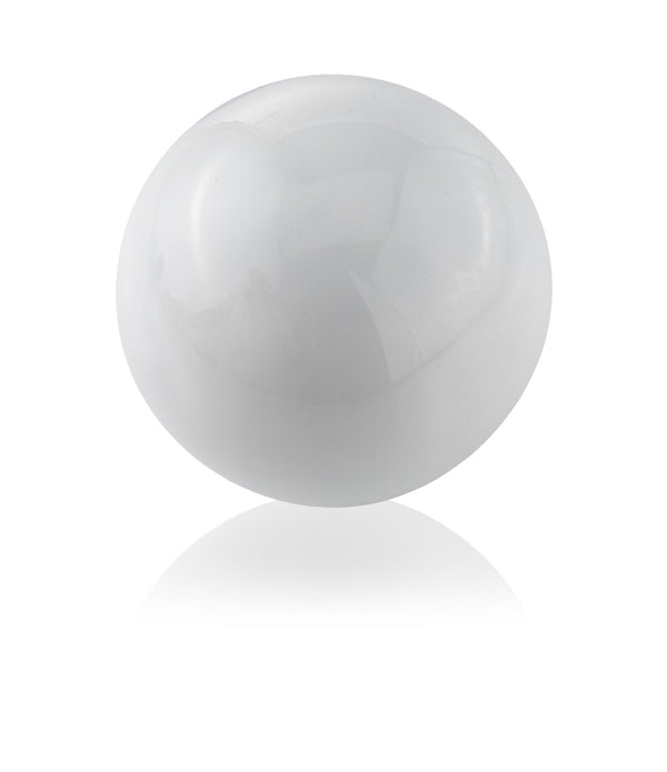 Set of 2 White Aluminum Decorative Spheres