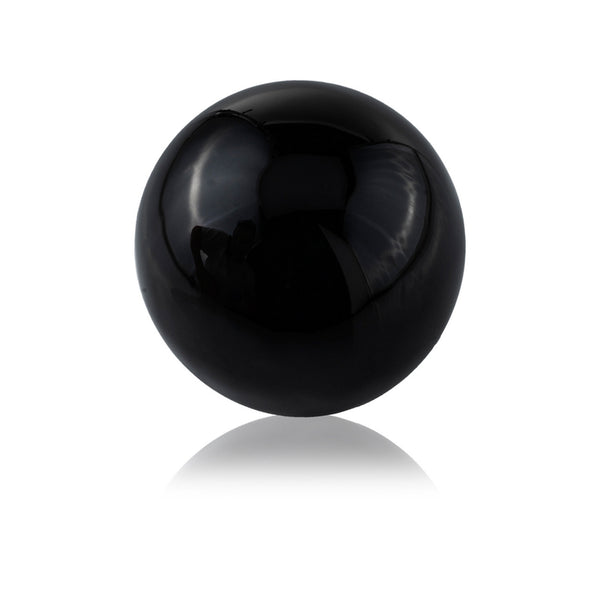 Set of 2 Black Aluminum Decorative Spheres 3'