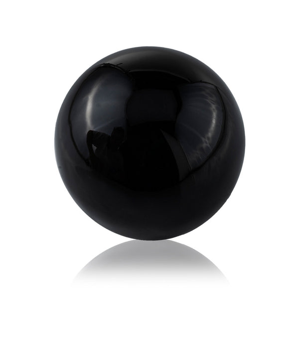 Set of 2 Black Aluminum Decorative Spheres 3'