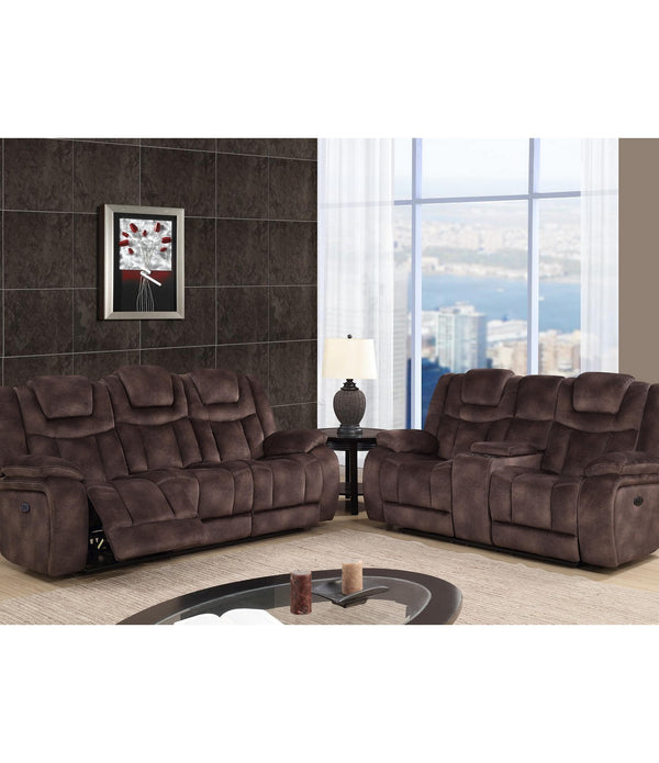 Chocolate Power Glider Recliner with Adjustable Power Headrest and USB Port