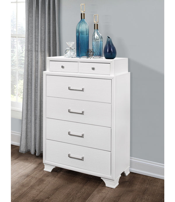 White Chest with 6 Drawers