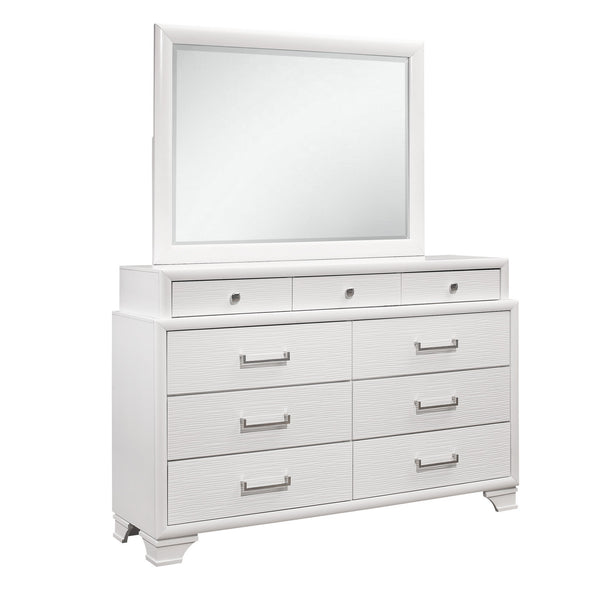 White Dresser with 9 Drawers