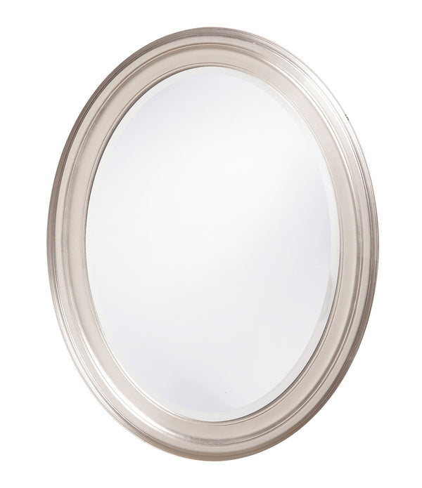 Modern Wall Mirror with Silver Leaf Frame