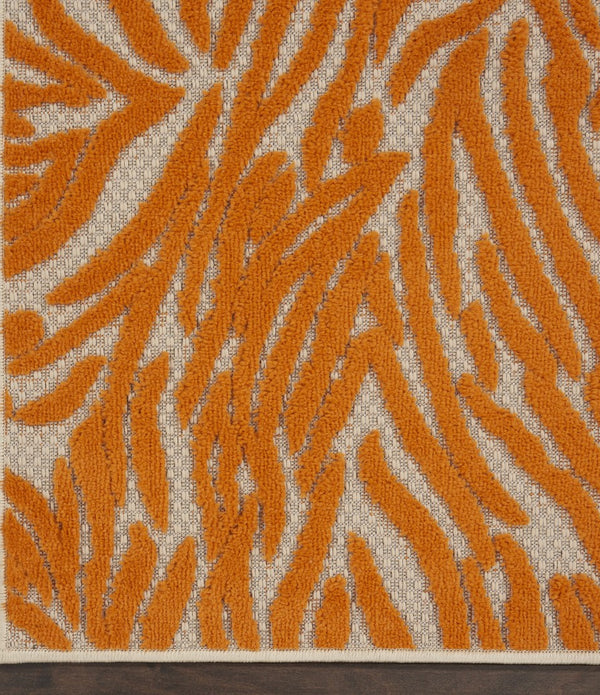 3’ x 4’ Orange Zebra Pattern Indoor Outdoor Area Rug