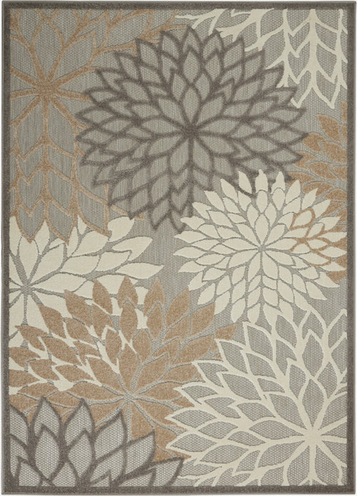 4’ x 6’ Natural and Gray Indoor Outdoor Area Rug