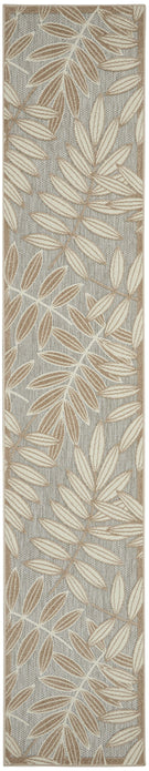 2’ x 12’ Natural Leaves Indoor Outdoor Runner Rug