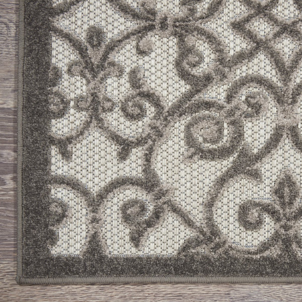 4’ x 6’ Gray and Charcoal Indoor Outdoor Area Rug