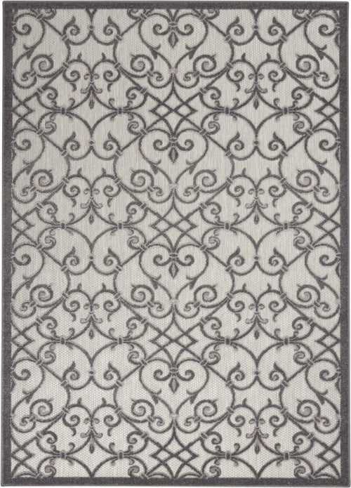 5’ x 8’ Gray and Charcoal Indoor Outdoor Area Rug