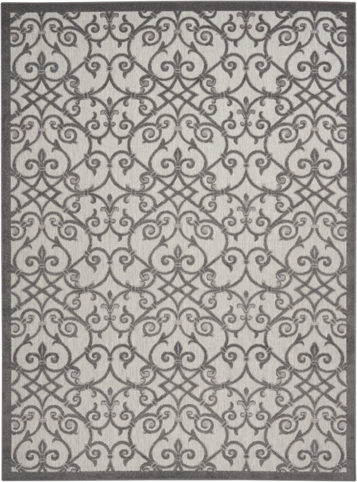 8’ x 11’ Gray and Charcoal Indoor Outdoor Area Rug