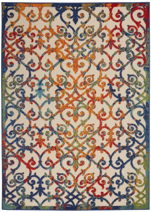 5’ x 8’ Rainbow Colored Indoor Outdoor Area Rug