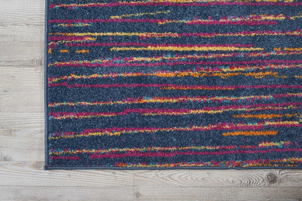 8’ x 10’ Rainbow Abstract Striations Area Rug