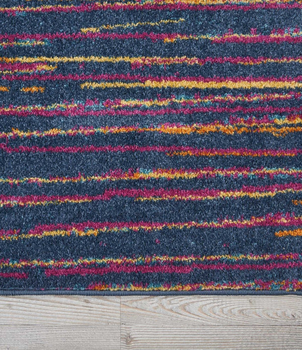 8’ x 10’ Rainbow Abstract Striations Area Rug