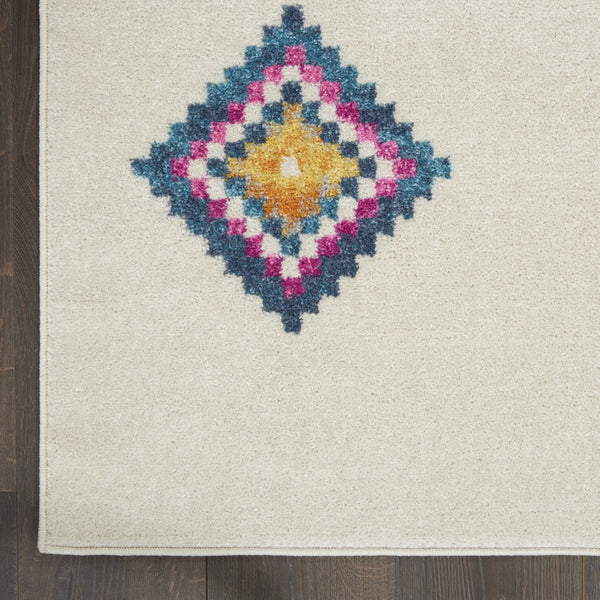 5’ x 7’ Ivory Boho Jewels Geometric Area Rug