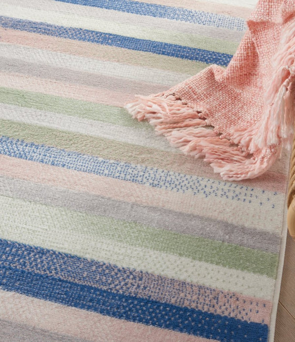 5’ x 7’ Ivory Halftone Stripe Area Rug