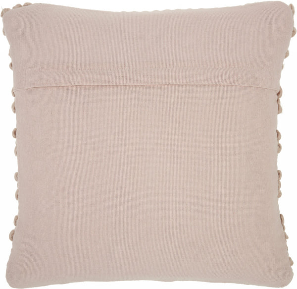 XL Rose Pink Pom-Pom Detailed Throw Pillow