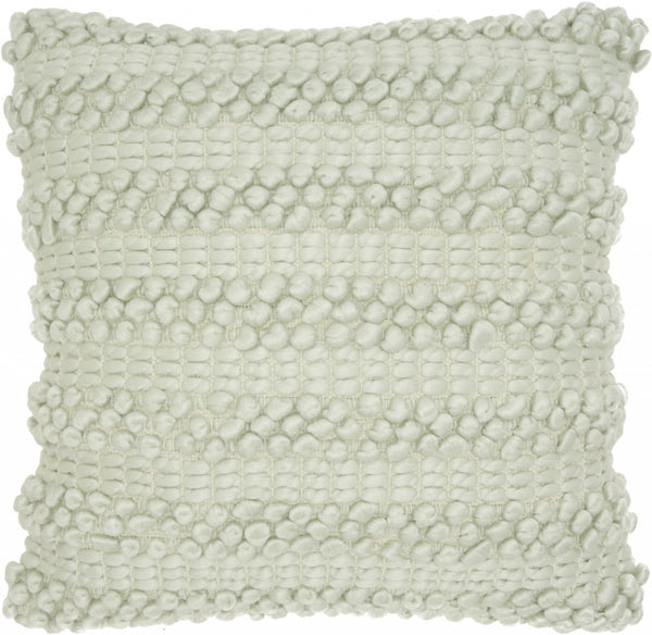 XL Mint Green Pom-Pom Detailed Throw Pillow