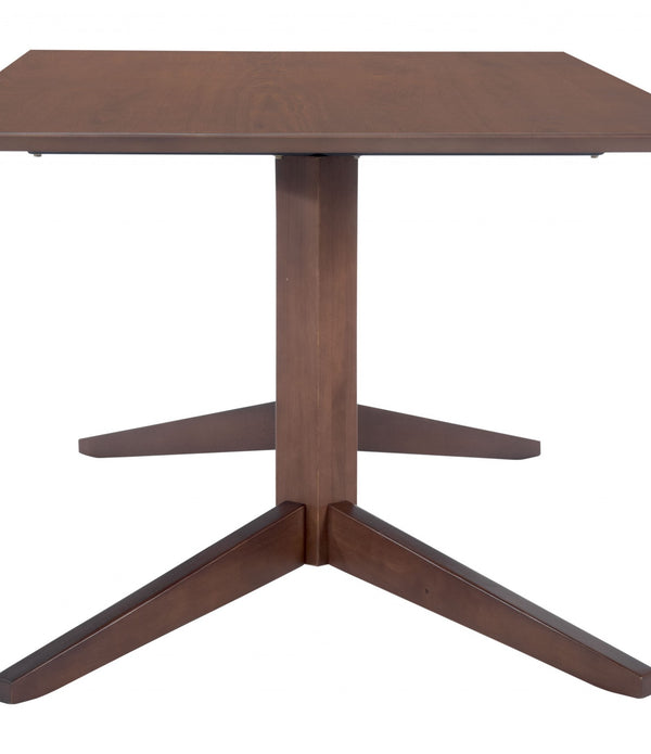 Contemporary Dark Brown Wooden Dining Table