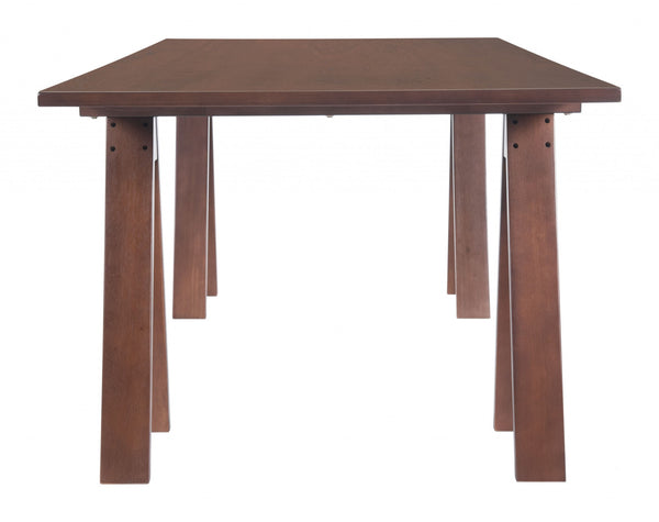 Minimalist Brown Wooden Dining Table