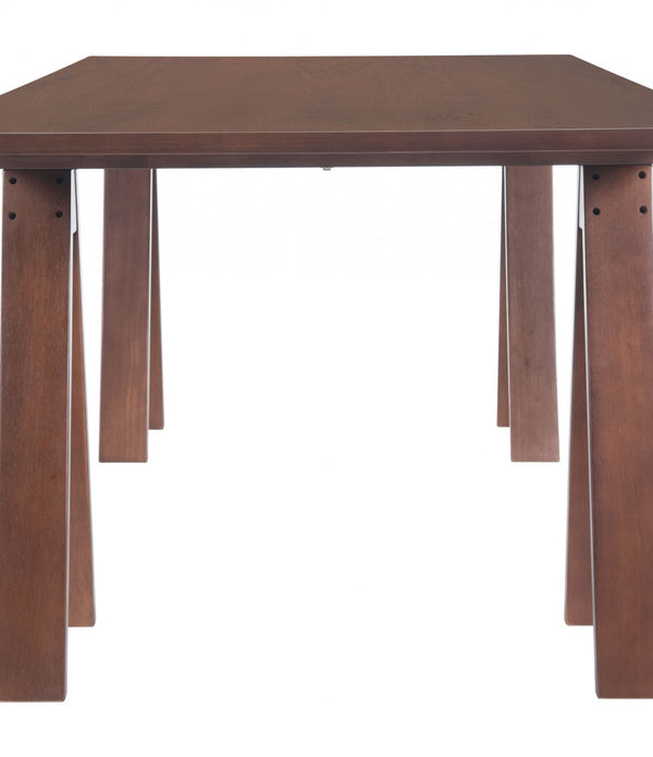 Minimalist Brown Wooden Dining Table