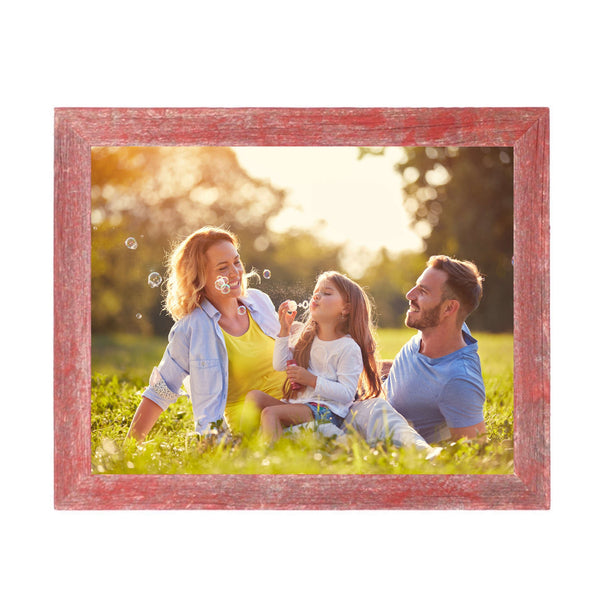 14" x 18" Rustic Red Wood Picture Frame