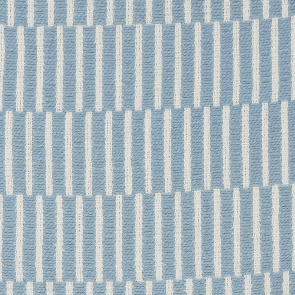 Soft Blue and White Lines Handcrafted Throw Blanket