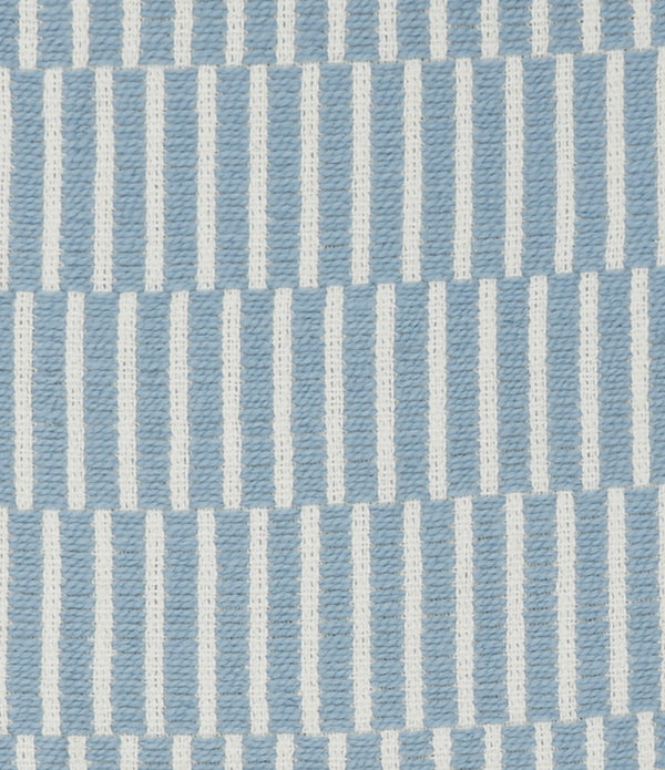 Soft Blue and White Lines Handcrafted Throw Blanket