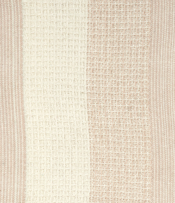 Blush Waffle Weave Contemporary Cotton Embroidered Throw Blanket