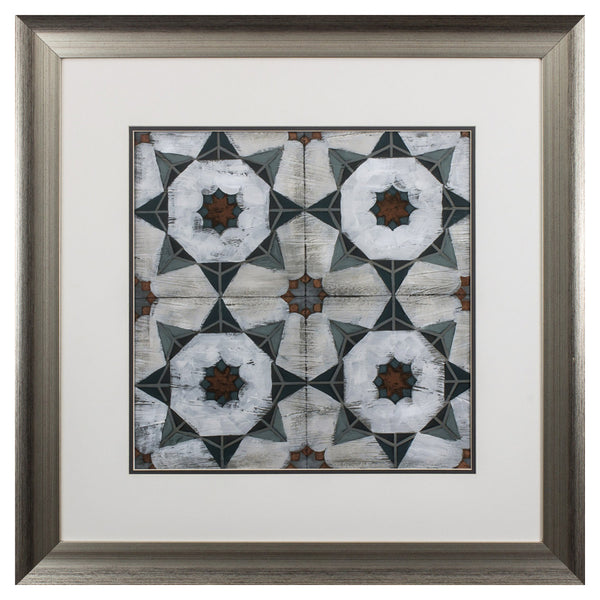 Verdigris Tile II Framed Art